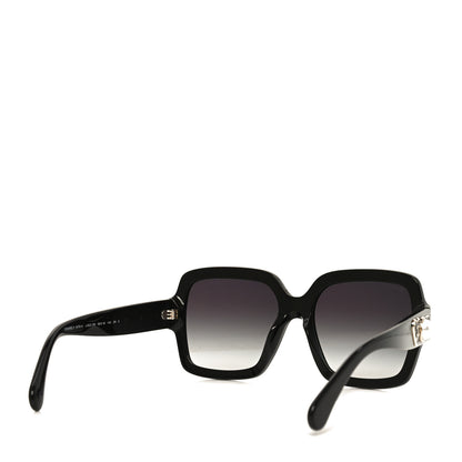 Chanel Acetate Charms Pearl Square Sunglasses 5479-A Black Gold 4 of 7