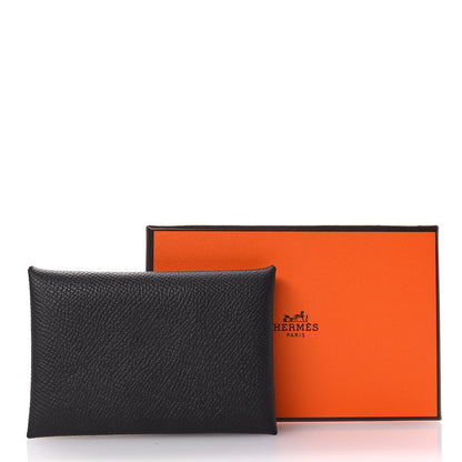 Hermes Epsom Calvi Card Case Black 7 of 7