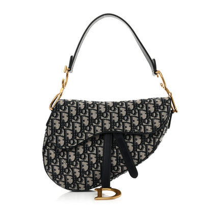 Christian Dior Oblique Saddle Bag Blue 1 of 12