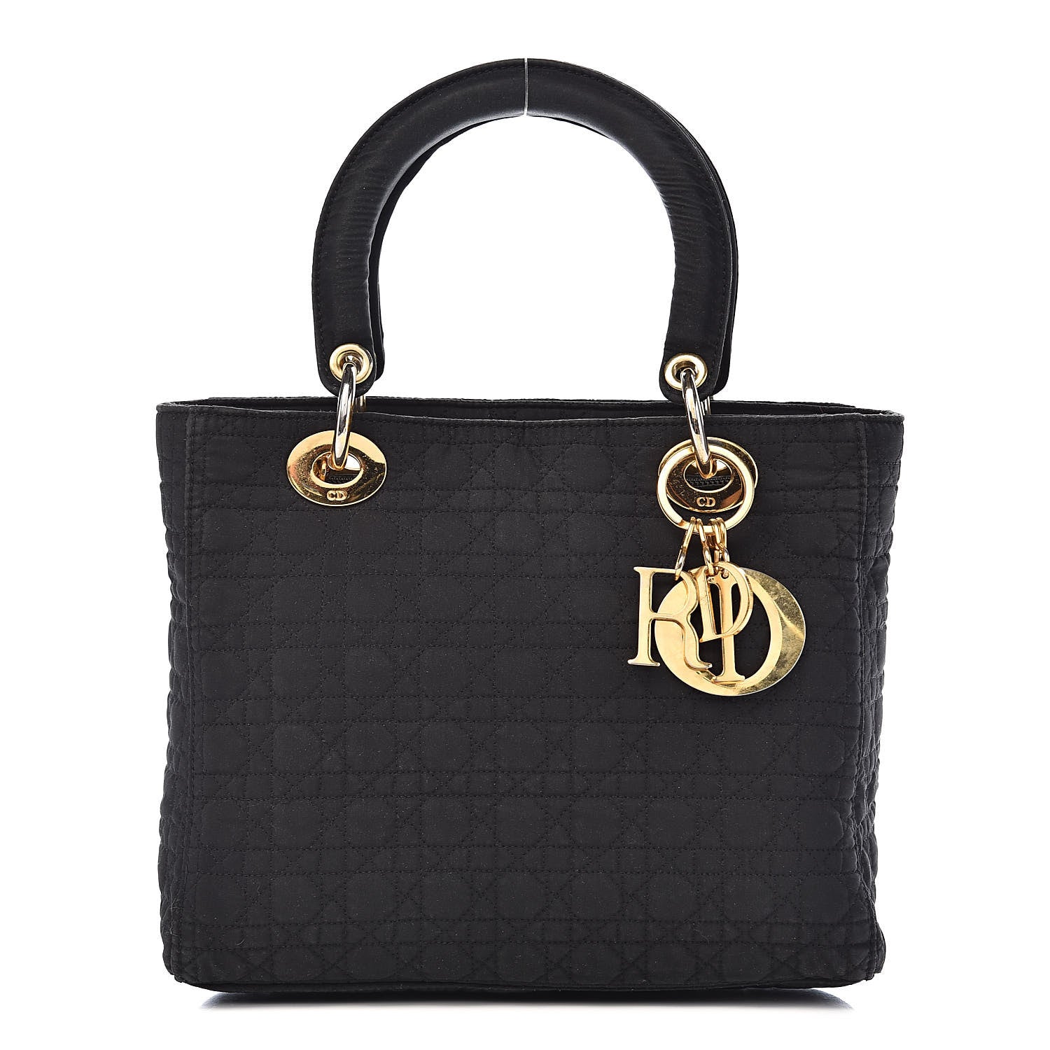 Christian Dior Nylon Cannage Medium Lady Dior Black 1 of 19