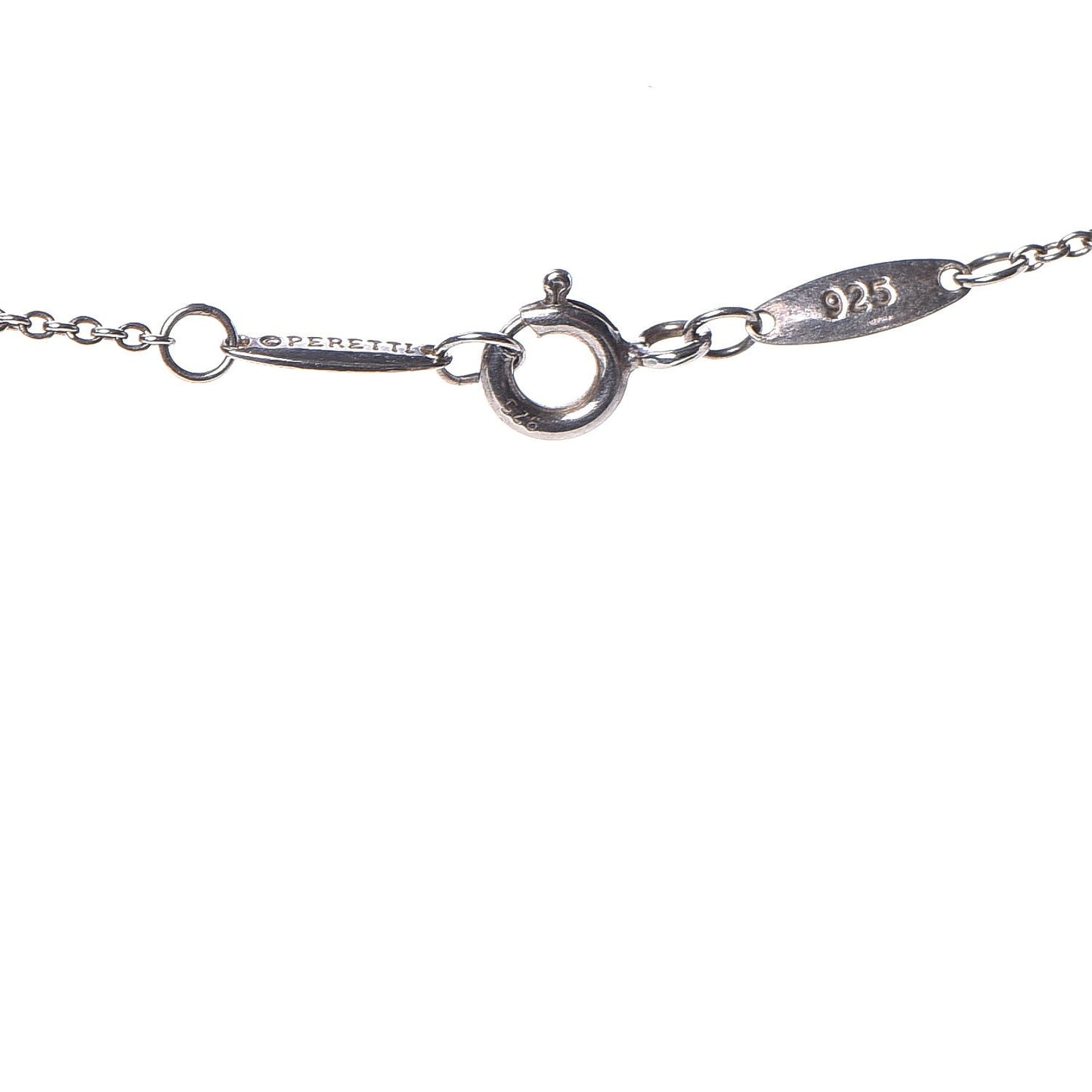 Sterling Silver 11mm Elsa Peretti Open Heart Pendant Necklace