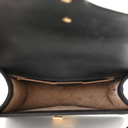 Gucci Calfskin Mini Sylvie Chain Shoulder Bag Black 5 of 14