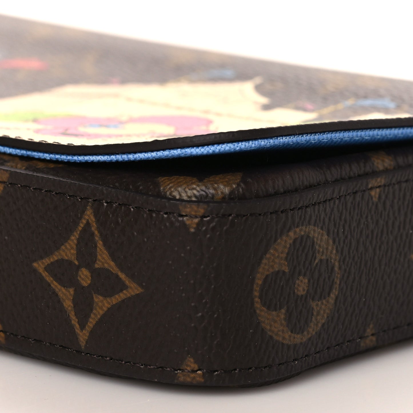 Monogram 2021 Christmas Animation China Wall Pochette Felicie Chain Wallet Myosotis Blue
