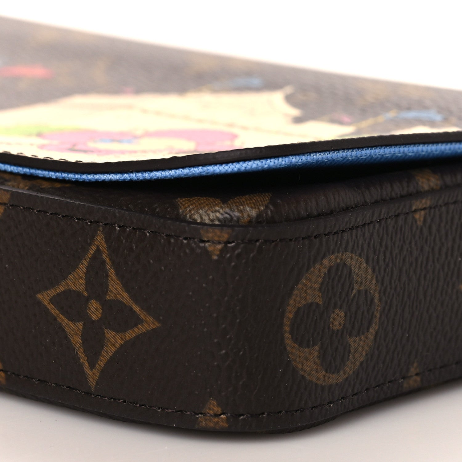 Louis Vuitton Monogram 2021 Christmas Animation China Wall Pochette Felicie Chain Wallet Myosotis Blue 8 of 11