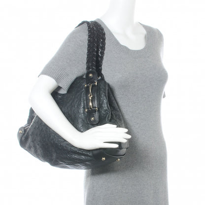 Gucci Ostrich Medium Pelham Tote Black 2 of 7