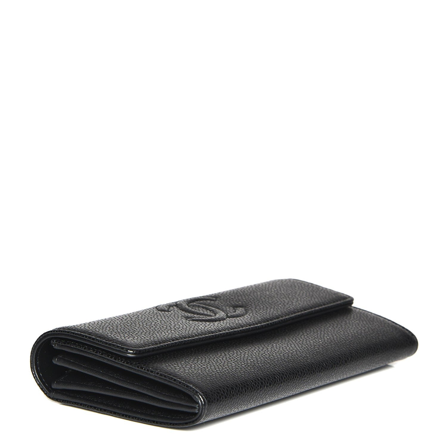 Chanel Caviar Timeless CC Large Gusset Flap Wallet Black 4 of 9