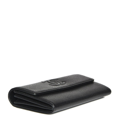 Chanel Caviar Timeless CC Large Gusset Flap Wallet Black 4 of 9