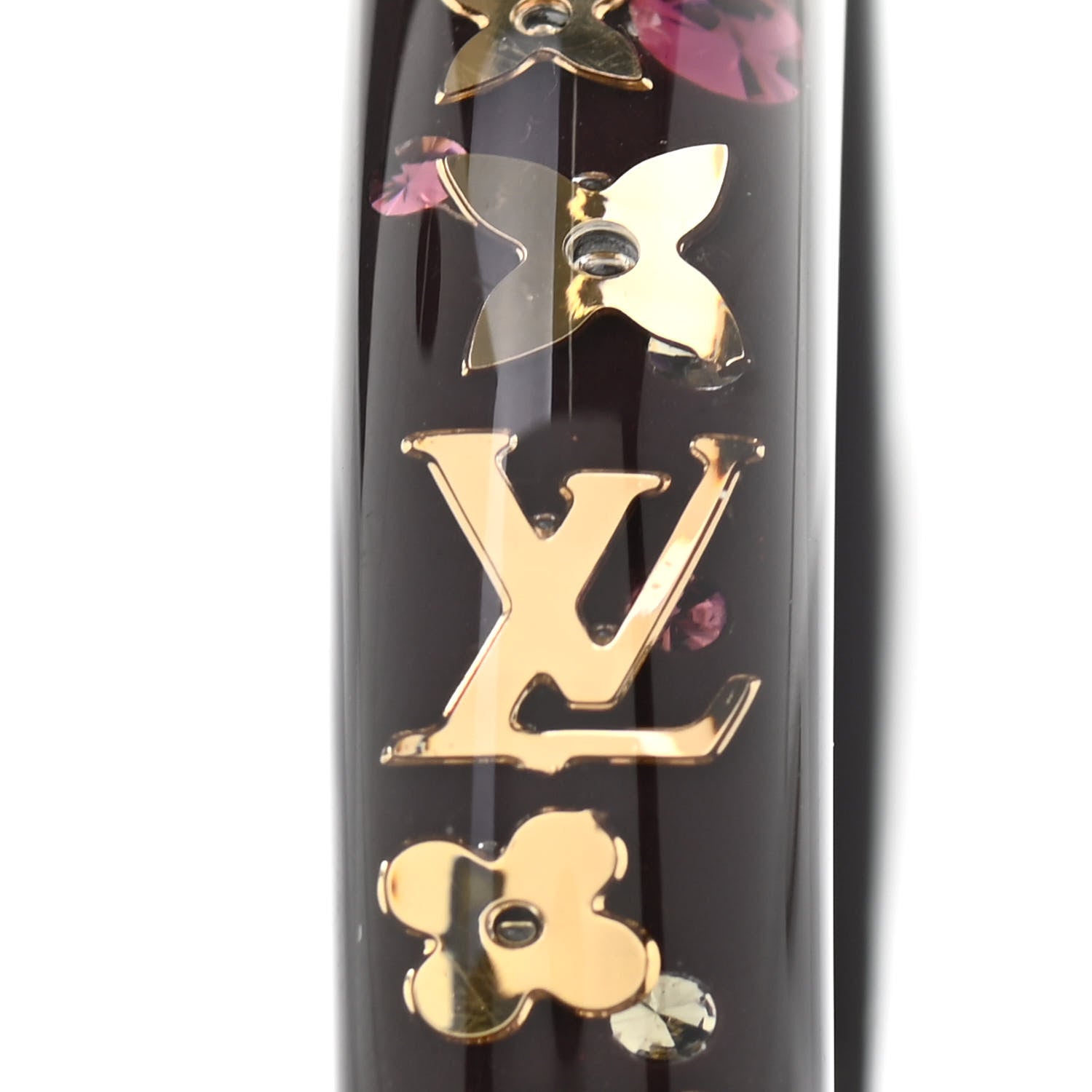 Louis Vuitton Resin Swarovski Medium Inclusion Bracelet PM Amarante 4 of 4