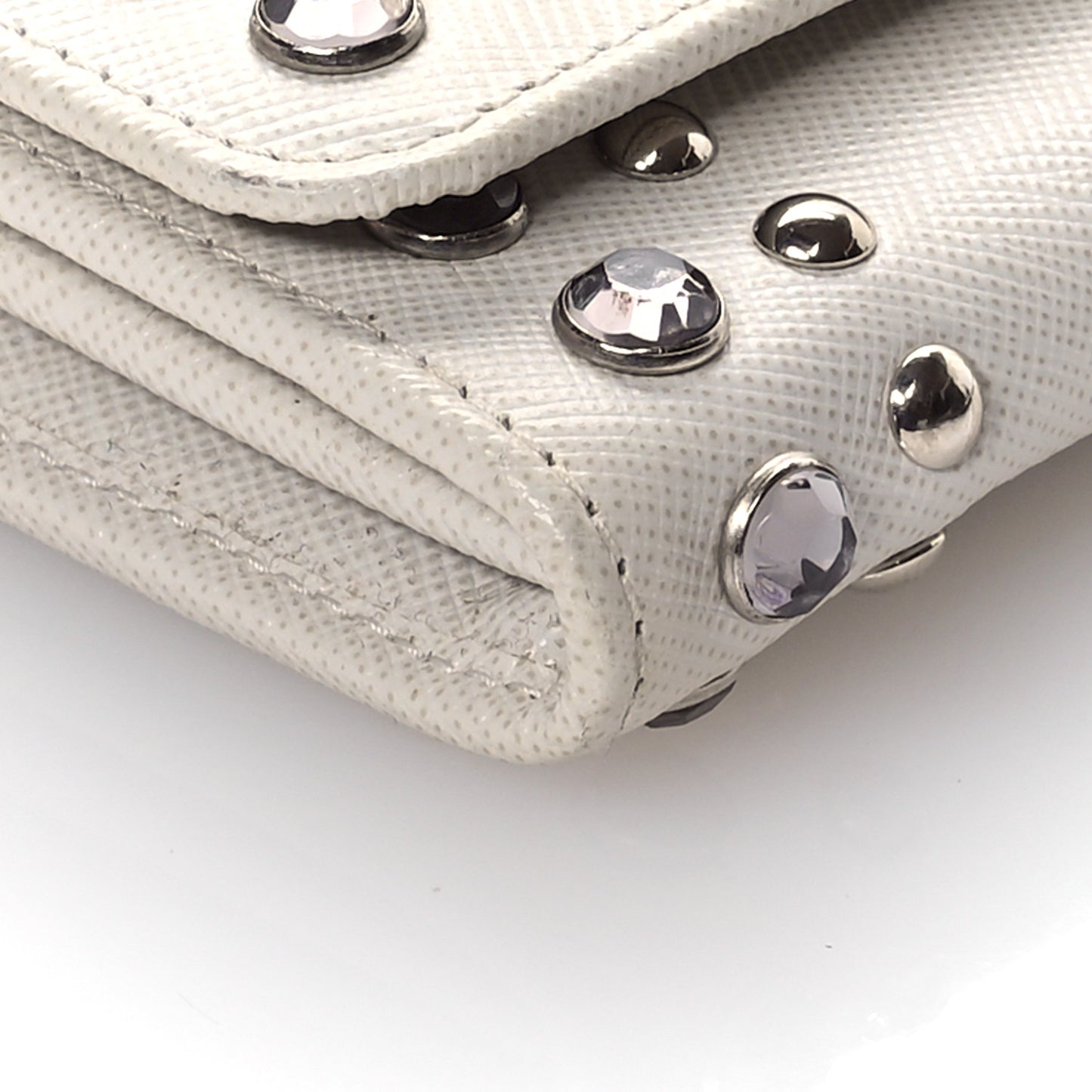 Saffiano Crystal Studded Wallet On Strap Talco