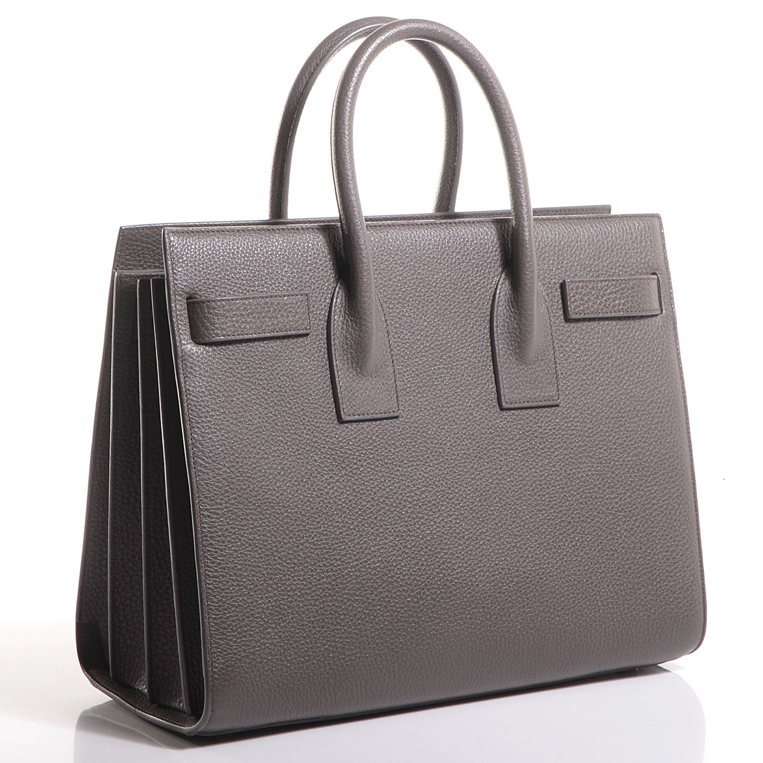 Saint Laurent Grained Calfskin Small Sac De Jour Fog 3 of 7