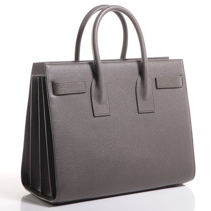 Saint Laurent Grained Calfskin Small Sac De Jour Fog 3 of 7