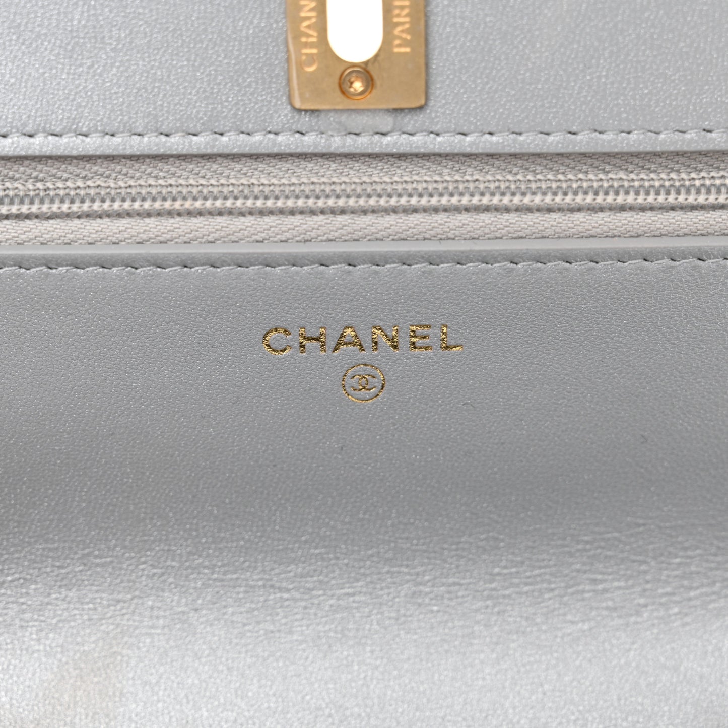 Metallic Lambskin Quilted Crystal Top Handle Rectangular Flap Silver