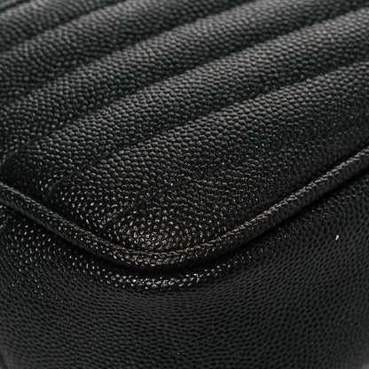 Saint Laurent Grain De Poudre Matelasse Monogram Mini Lou Camera Bag Black 10 of 14