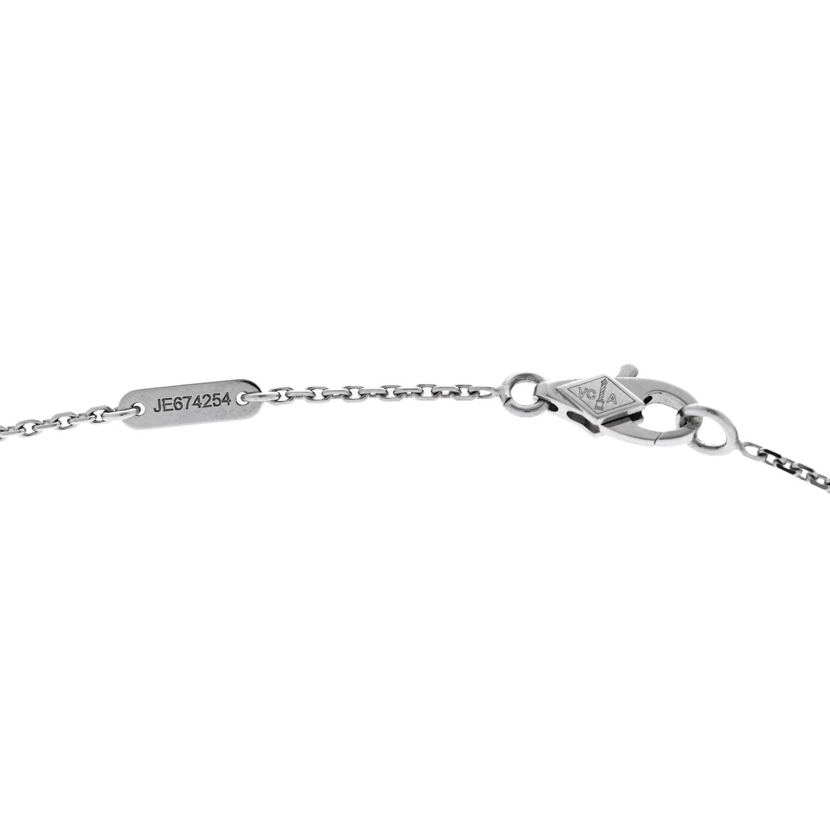Van Cleef & Arpels 18K White Gold Turquoise Sweet Alhambra Butterfly Pendant Necklace 5 of 5
