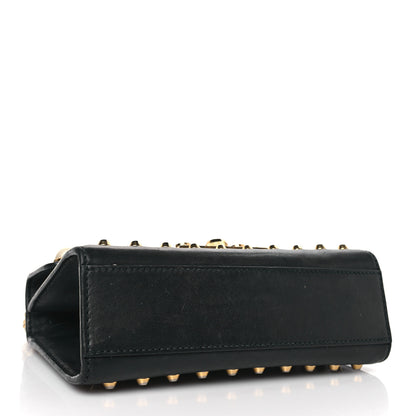Gucci Calfskin Studded Small Padlock Shoulder Bag Black 4 of 10
