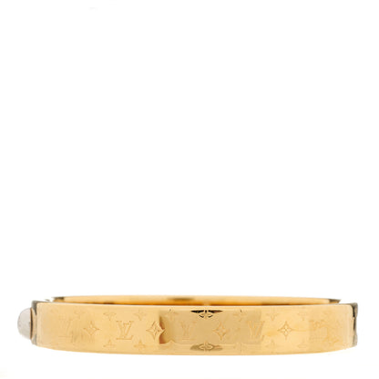 Louis Vuitton Brass Monogram Nanogram Cuff M Gold 1 of 3