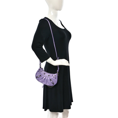 Balenciaga Agneau Arena Le Cagole Mini Purse With Chain Lilac 2 of 9