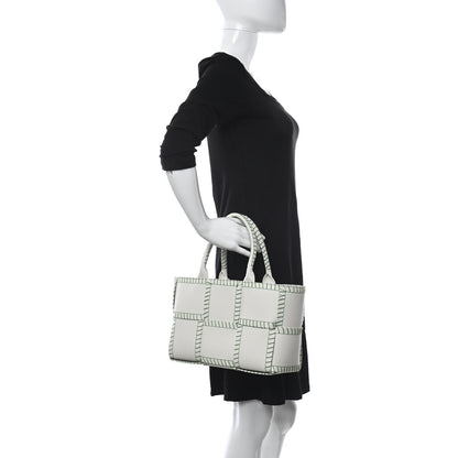 Bottega Veneta Nappa Maxi Intrecciato Overlock Stitched Small Arco Tote White Parakeet 2 of 12