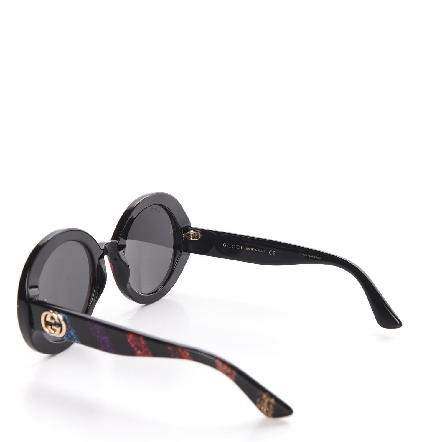 Gucci Acetate Round Glitter GG0319S Sunglasses Rainbow 5 of 8