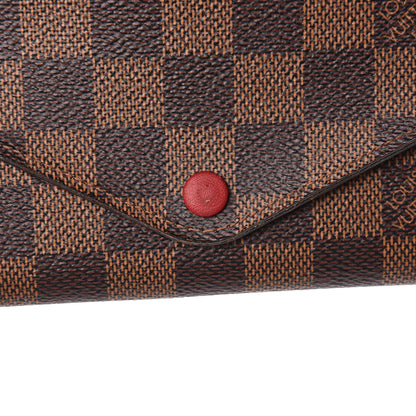 Louis Vuitton Damier Ebene Josephine Wallet Red 16 of 17