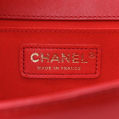 Chanel Lambskin Quilted Medium Boy Flap Red 6 of 15