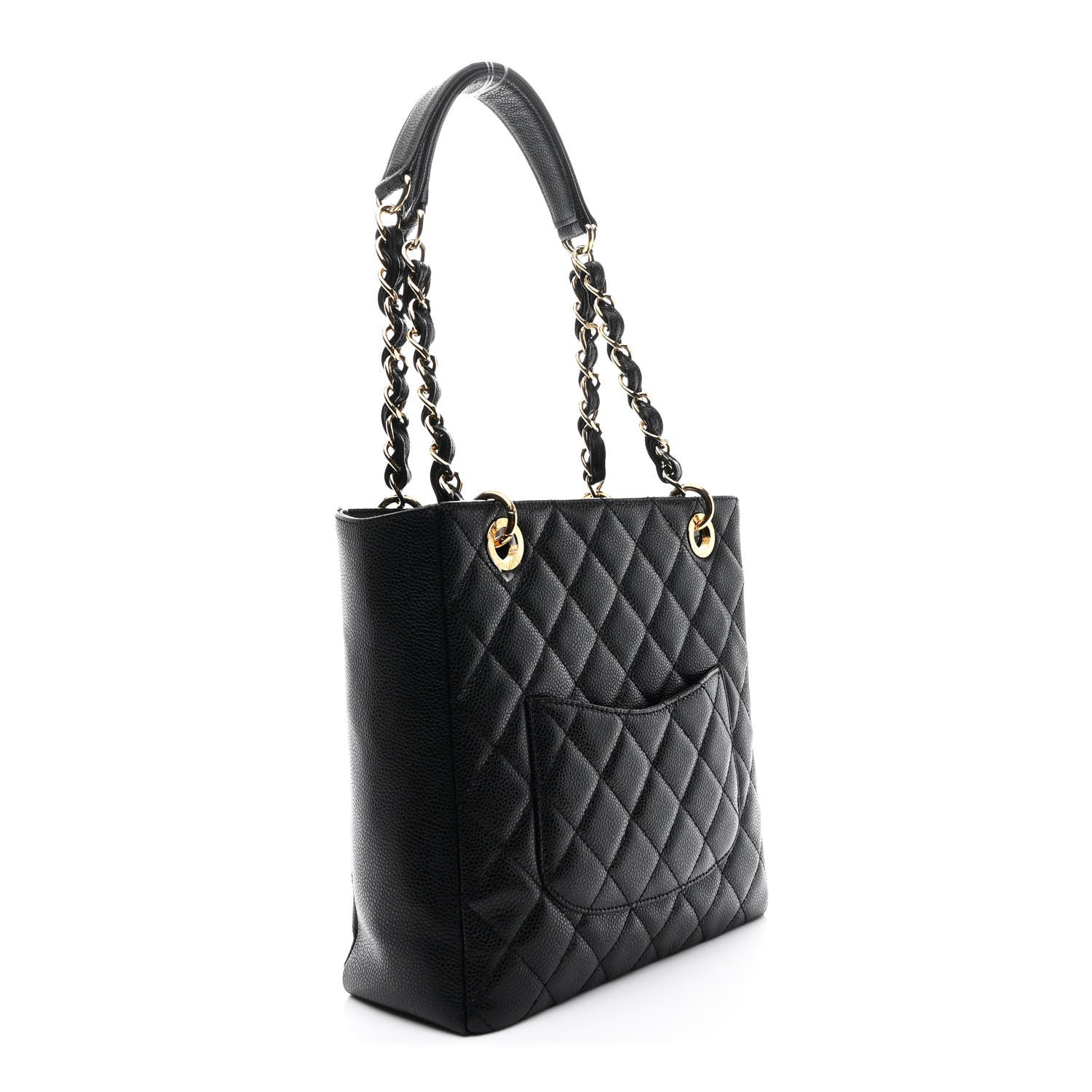 Chanel Caviar Quilted Petit Shopping Tote PST Black 3 of 10