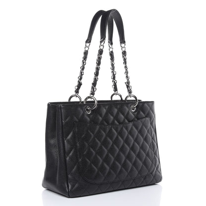Chanel Caviar Quilted Grand Shopping Tote GST Black 3 of 17