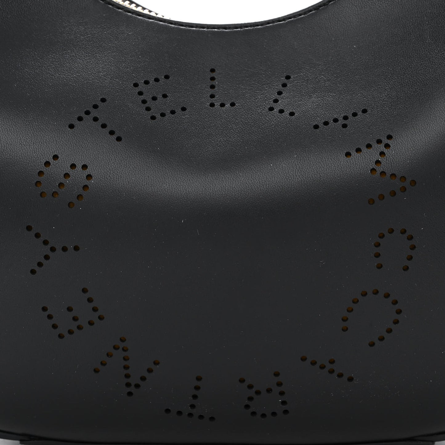 Eco Alter Nappa Perforated Logo Small Hobo Black