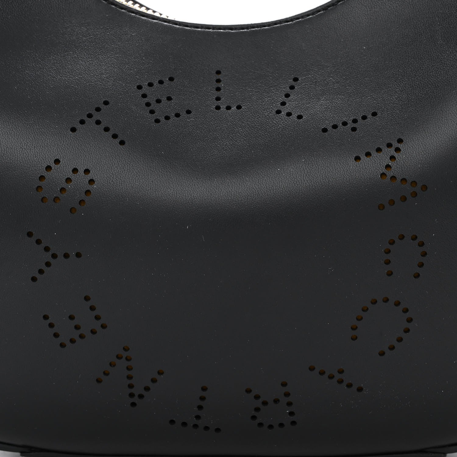 Stella McCartney Eco Alter Nappa Perforated Logo Small Hobo Black 9 of 12