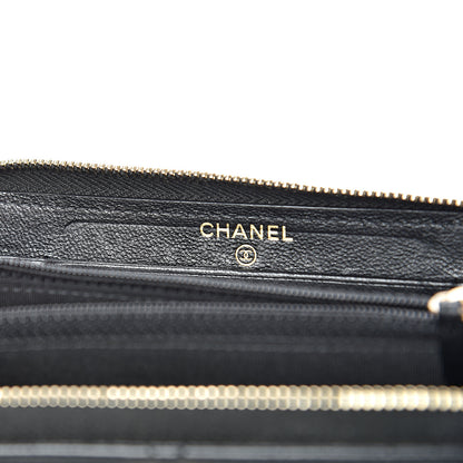 Chanel Lambskin Quilted 19 Zipped Wallet Black 9 of 11