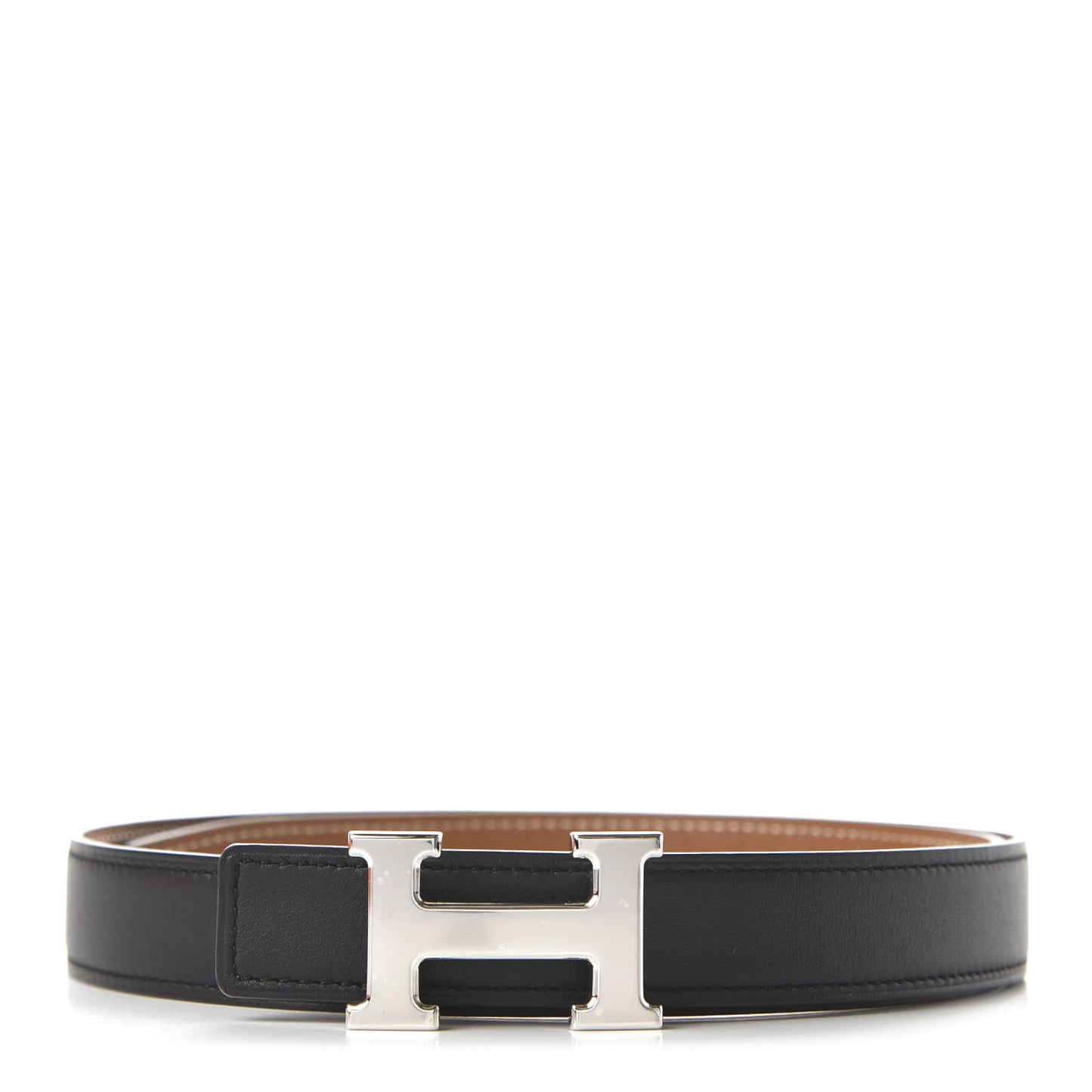 Box Epsom 24mm Mini H Belt 80 Black Gold