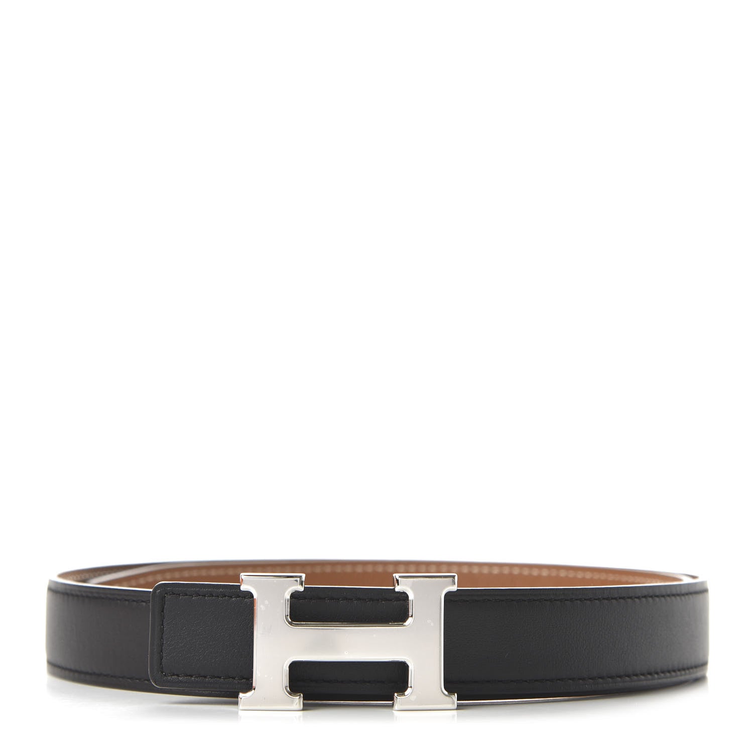 Hermes Box Epsom 24mm Mini H Belt 80 Black Gold 1 of 6