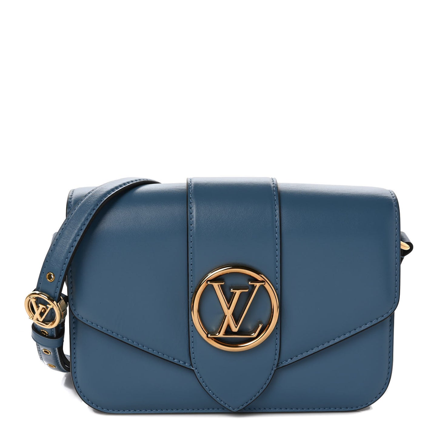 Smooth Calfskin LV Pont 9 Blue Orage