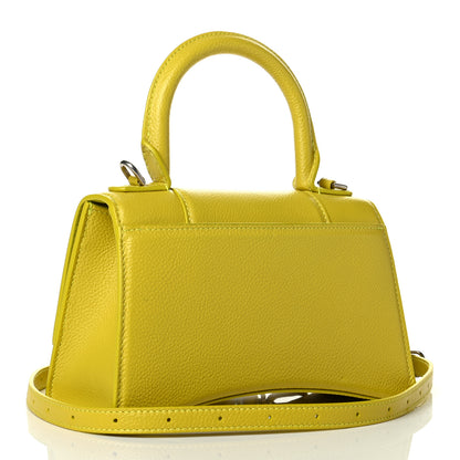 Balenciaga Grained Calfskin Hourglass Top Handle Bag XS Lime 2 of 7