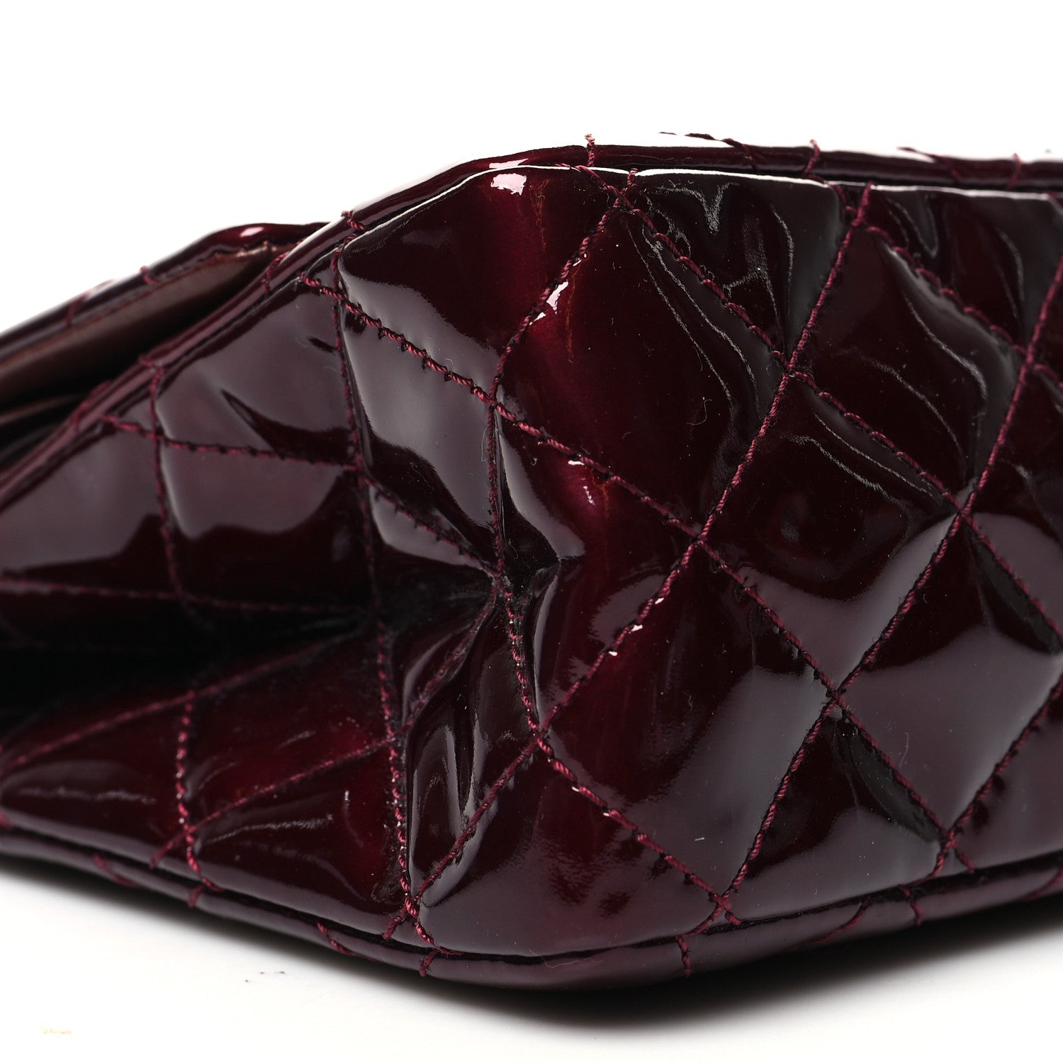 Chanel Patent Quilted 2.55 Reissue 226 Flap Burgundy 9 of 12