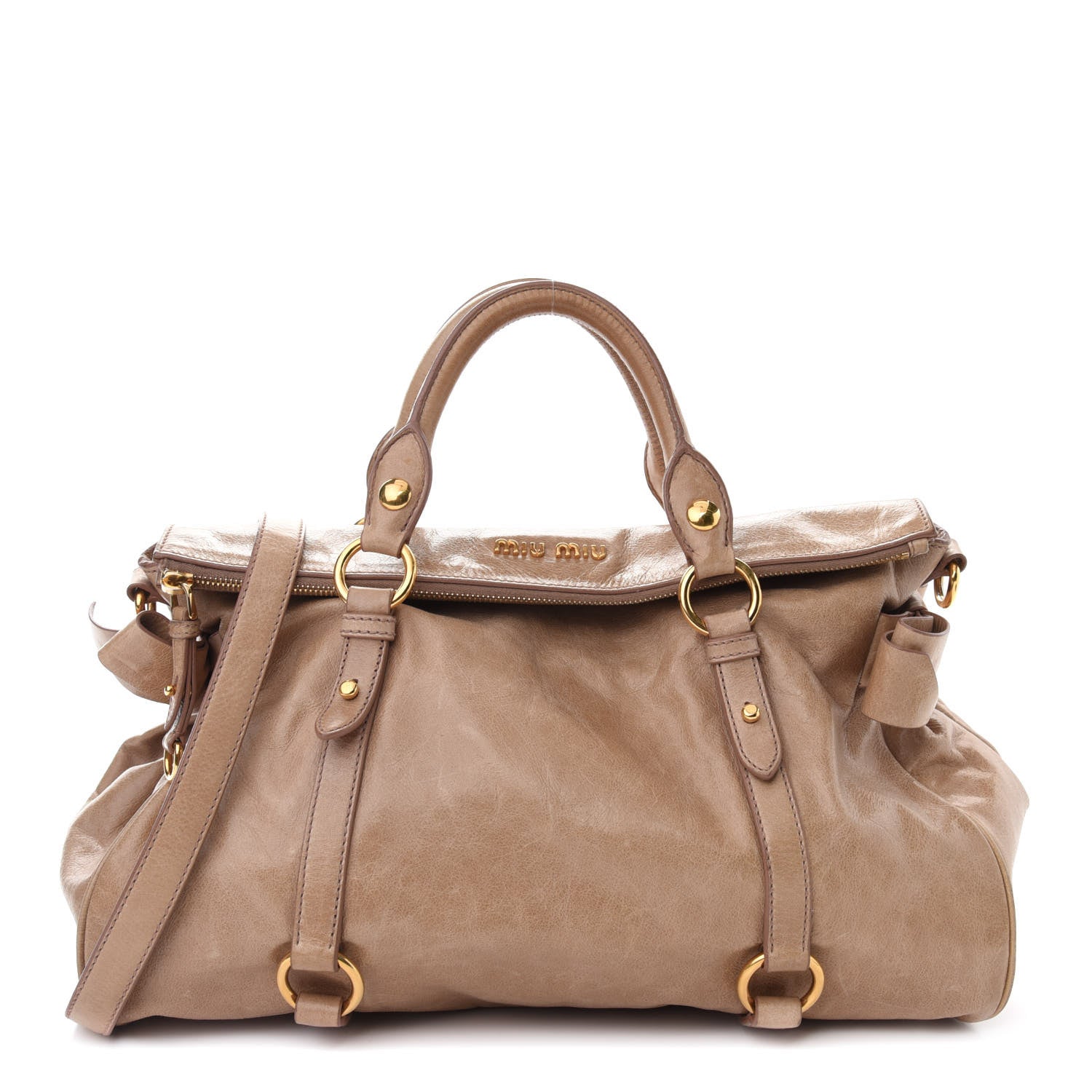 Miu Miu Vitello Lux Medium Bow Bag Cammeo 1 of 13