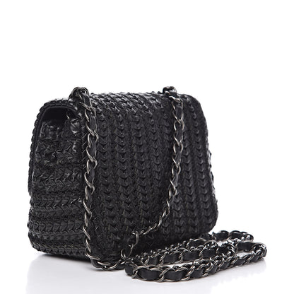 Chanel Lambskin Embroidered Mini Flap Black 3 of 12