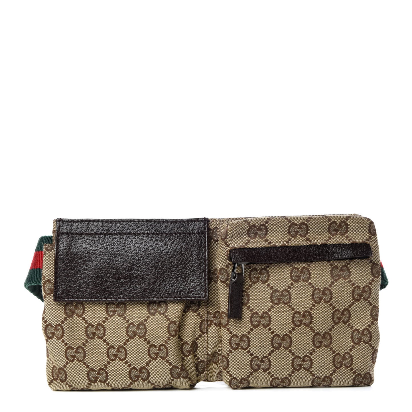 Monogram Web Belt Bag Dark Brown