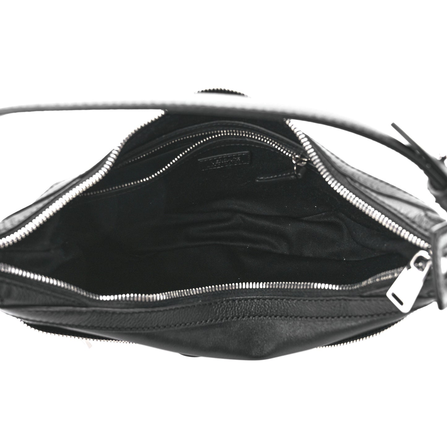Calfskin Small Repeat Zip Hobo Black