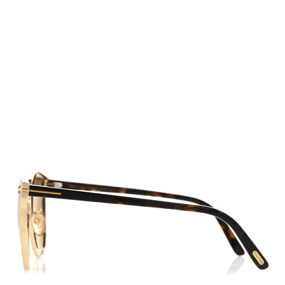 Tom Ford Metal Cat Eye Sunglasses TF718-K Gold Tortoise 3 of 10