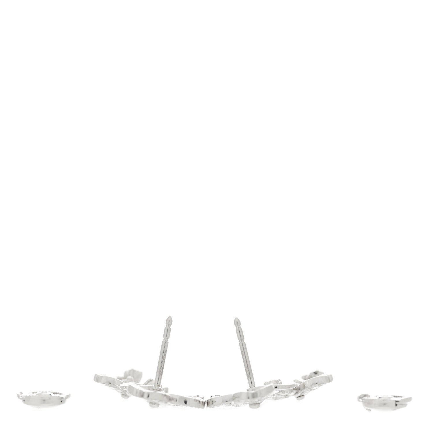 Tiffany Platinum Diamond Paper Flowers Cluster Drop Earrings 2 of 3