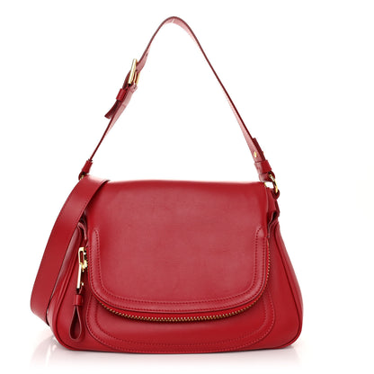 Tom Ford Calfskin Medium Jennifer Crossbody Flame Red 1 of 10