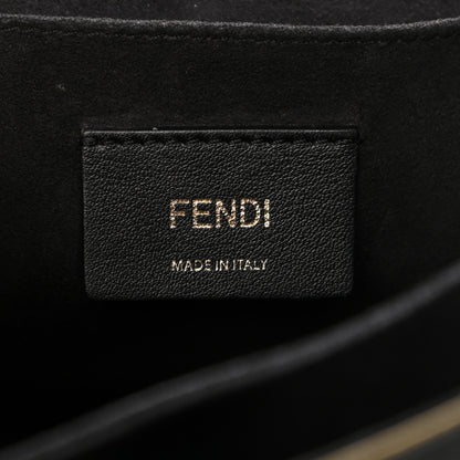 Fendi Vitello Liberty Scalloped Studded Kan I Shoulder Bag Black 6 of 16