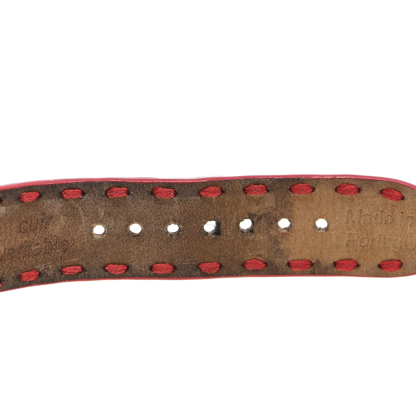 Stainless Steel Calfskin Mother of Pearl 37mm Selleria Quartz Watch Red