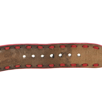 Fendi Stainless Steel Calfskin Mother of Pearl 37mm Selleria Quartz Watch Red 7 of 8