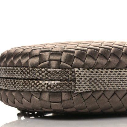 Bottega Veneta Satin Intreccio Impero Ayers Knot Clutch Taupe 6 of 7
