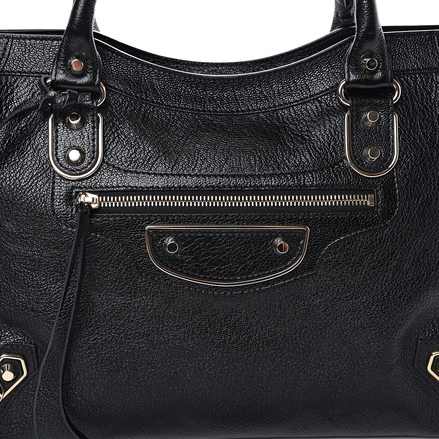 Chevre Gold Metallic Edge Hardware City Black