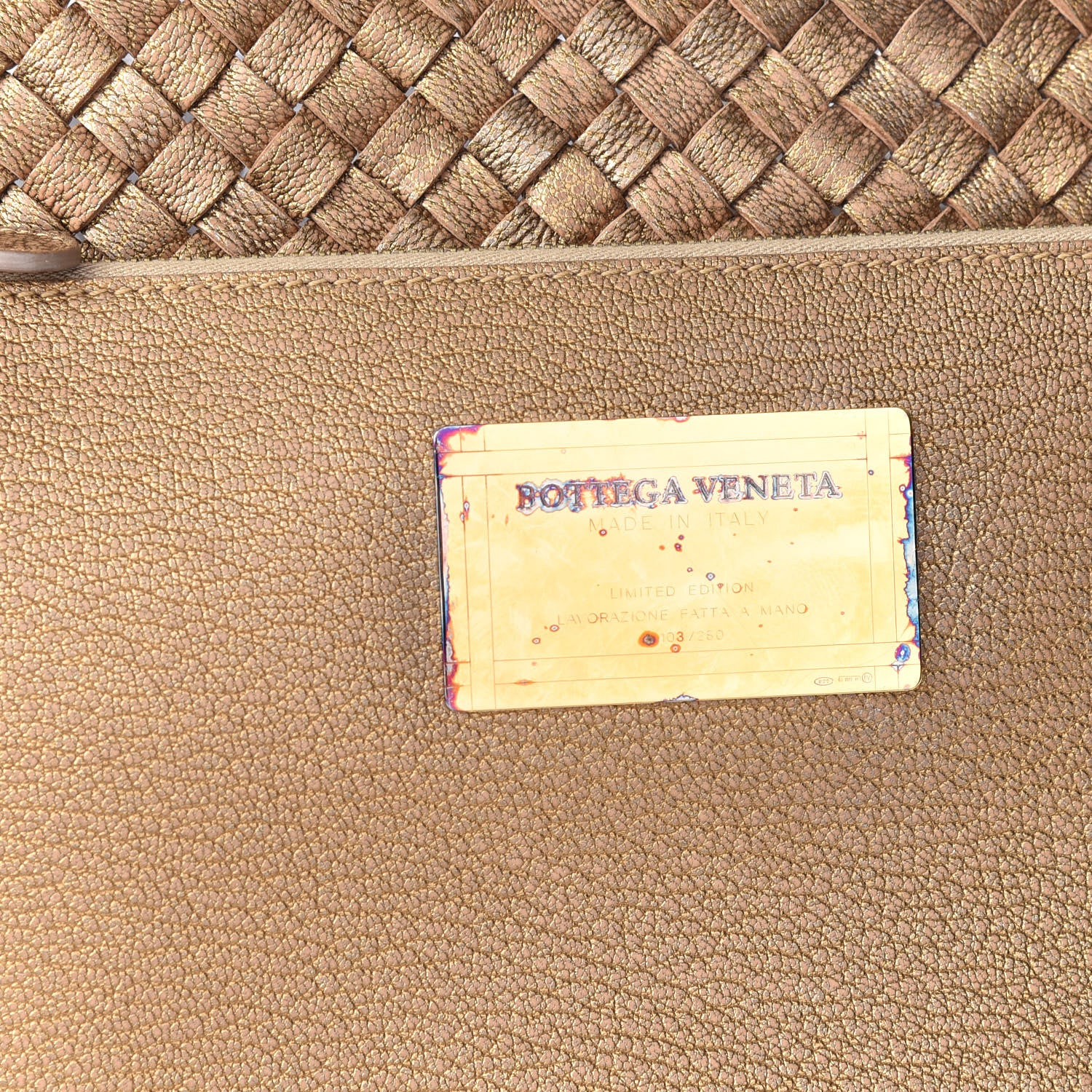 Bottega Veneta Chevre Intrecciato Intrecciato Mini Cabat Ottone 10 of 10