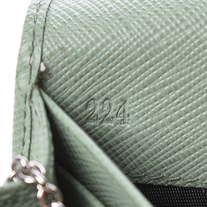 Prada Saffiano Bow Continental Wallet Acquamarina 7 of 17