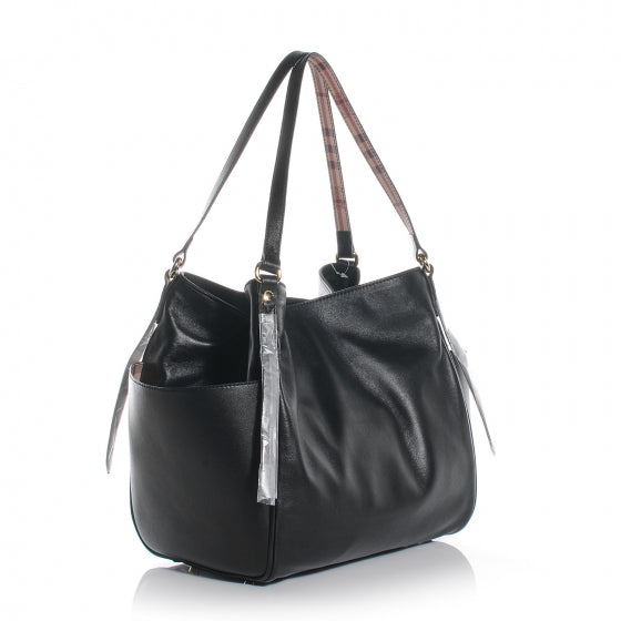 Burberry Lambskin Small Canterbury Tote Black 3 of 11